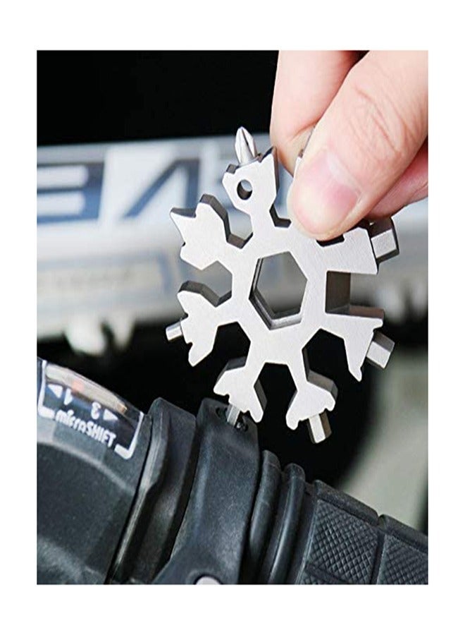 ميدالية مفاتيح متعددة الأغراض 18 في 1 للفك والتركيب مصنوعة من الفولاذ الصلب المقاوم للخدش والصدأ - Image 5