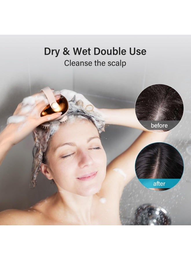 Electric Scalp Massager Head Massager Scalp Stress Relax, 5 in 1 Kneading 128 Massage Nodes, Waterproof Hair Massage with 8 Removable Claws Cat Scratcher, Gift for Dad Mom - Image 4