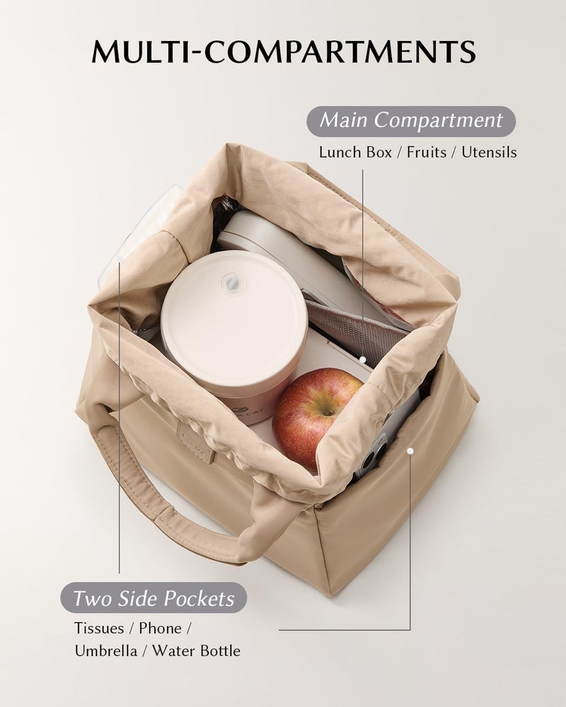 EACHY Lunch Box for Women, Insulated Lunch Bag for Men, Reusable Lunch Tote Cute Cooler Bag Soft Lunchbox for Work, Travel, Camping, Picnic - Image 2