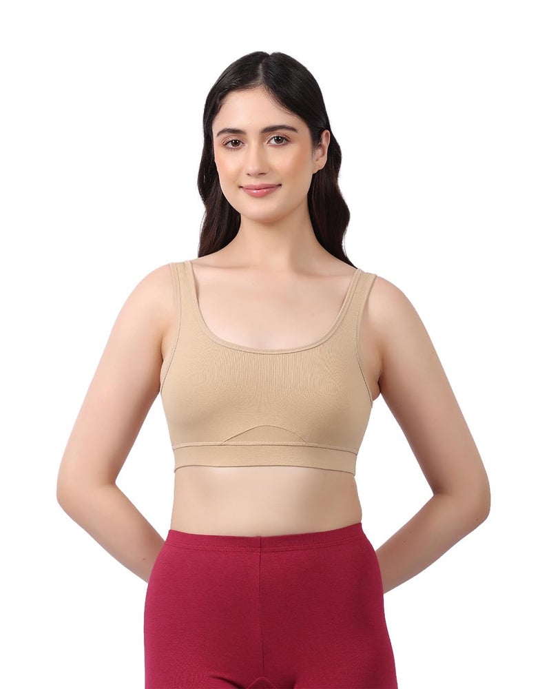 LAVOS Cotton Womens Non-Paded Everyday Comfort Non-Padded Bra (Skin, Medium) - Image 1