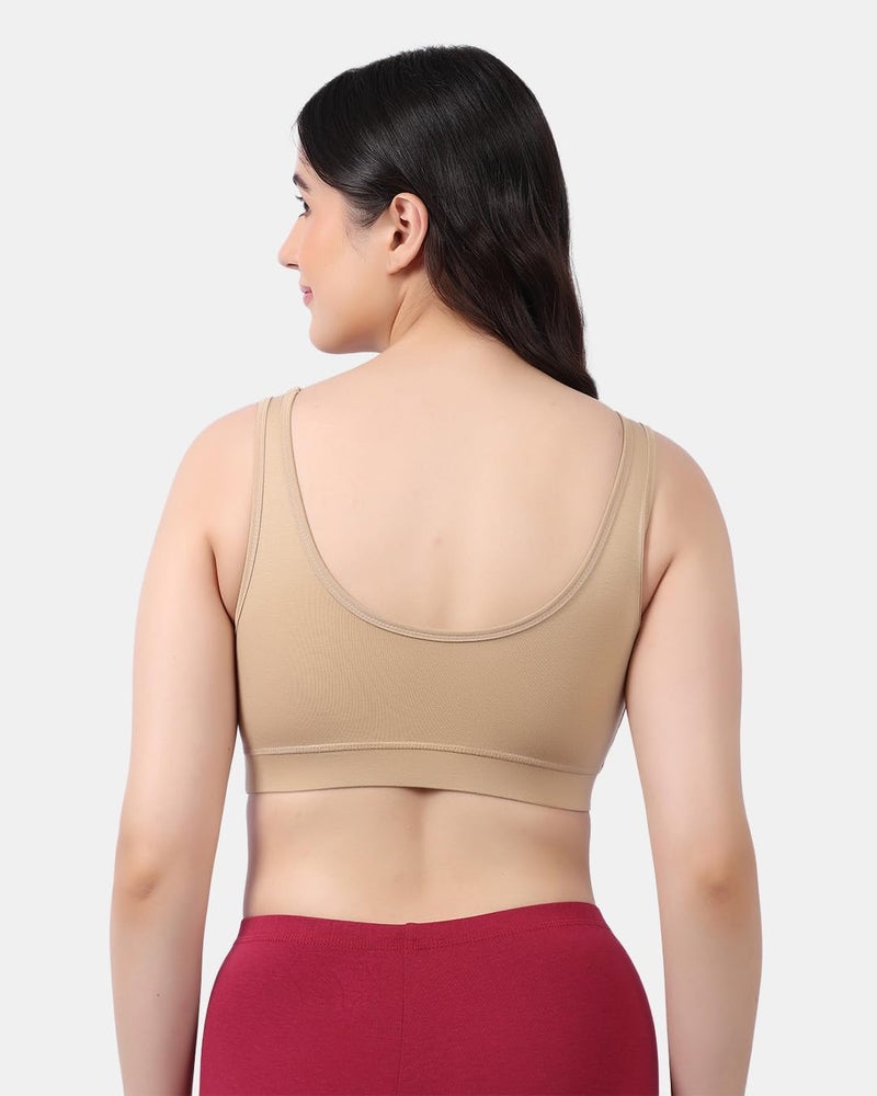 LAVOS Cotton Womens Non-Paded Everyday Comfort Non-Padded Bra (Skin, Medium) - Image 3