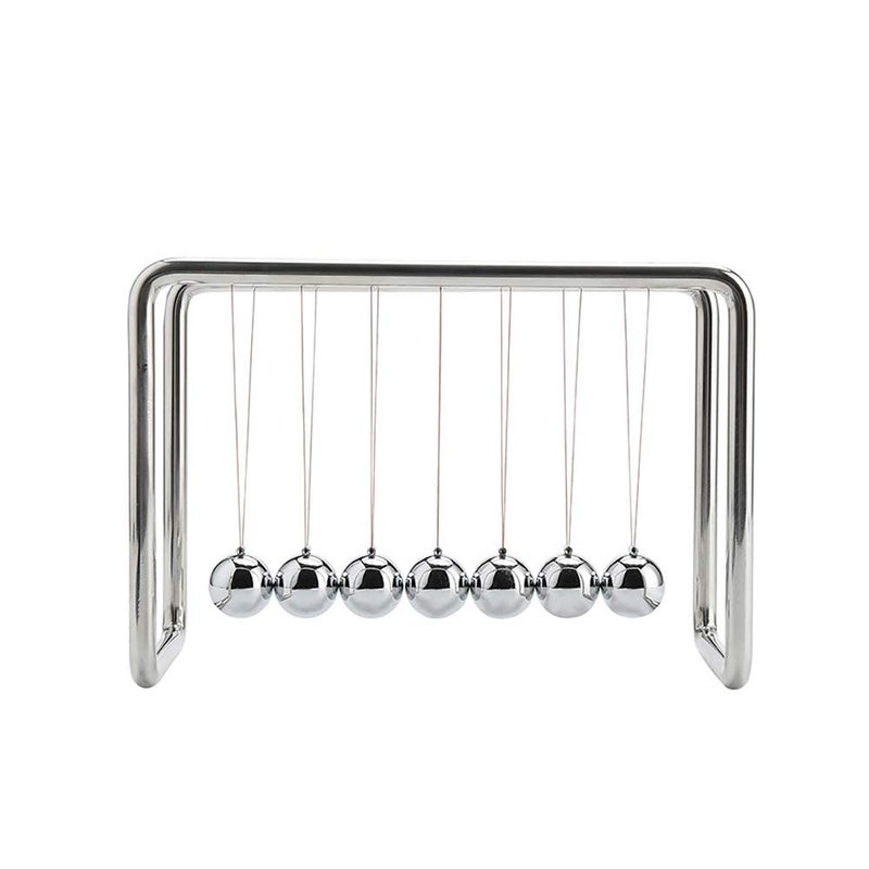 CERROPI Newtons Cradle Pendulum with 7 Balls Classic Swing Newton Balance Ball 30 Sec Swingtime Science Physics Gadget Desk Toys  Office Gadgets for Desk Decorations - Image 2