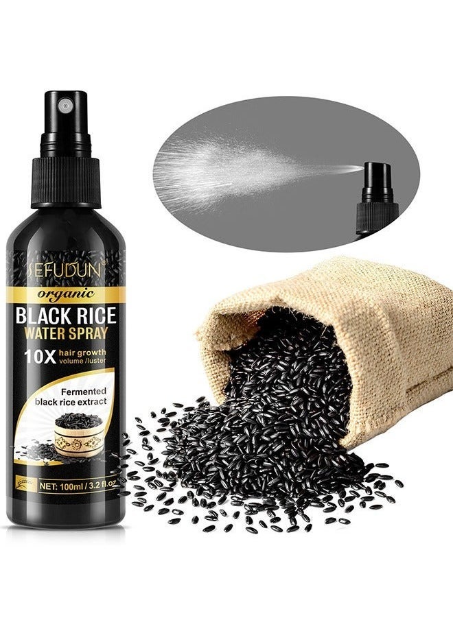 Sefudun Black Rice Water For Hair Growth, Rice Water Spray For Damaged Dry Hair Treatment, For Women And Men Treatment For Hair Loss, Damaged Dry Hair, Hair Regrowth For Thicker Longer Fuller Hair 100ML - Image 3