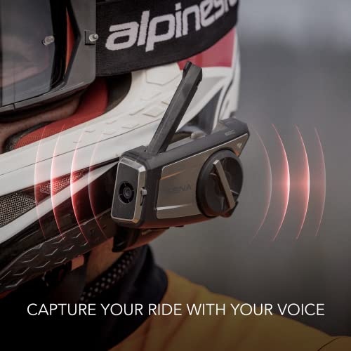 Sena 50C Motorcycle Communication & 4K Camera System with Sound by Harman Kardon Integrated Mesh Communication Headset with Premium Microphone & Speakers - Image 5