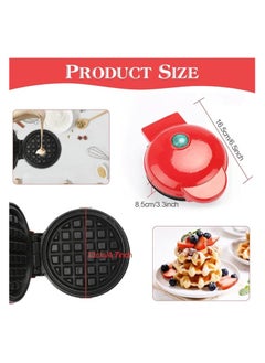 Generic Jamaki 1000W Mini Round Waffle Maker with Non-Stick Coating, Belgian Waffle Maker with Classic Retro Design, Classic Wafer Pancake Maker for Home and Kids Birthday - jmk2020  - Image 2