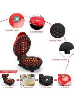 Generic Jamaki 1000W Mini Round Waffle Maker with Non-Stick Coating, Belgian Waffle Maker with Classic Retro Design, Classic Wafer Pancake Maker for Home and Kids Birthday - jmk2020  - Image 3