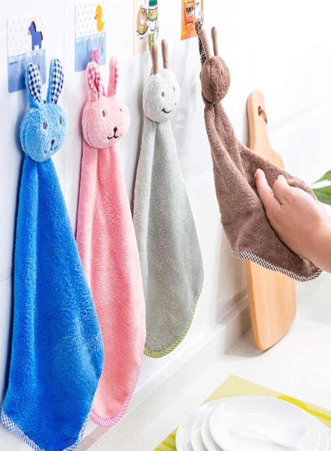 Blenzza Deco™ Microfiber Doll Fancy Hanging Towel Hand Ultra Soft Full Soaking Towel (Pack of 6 Multicolor) - Image 2