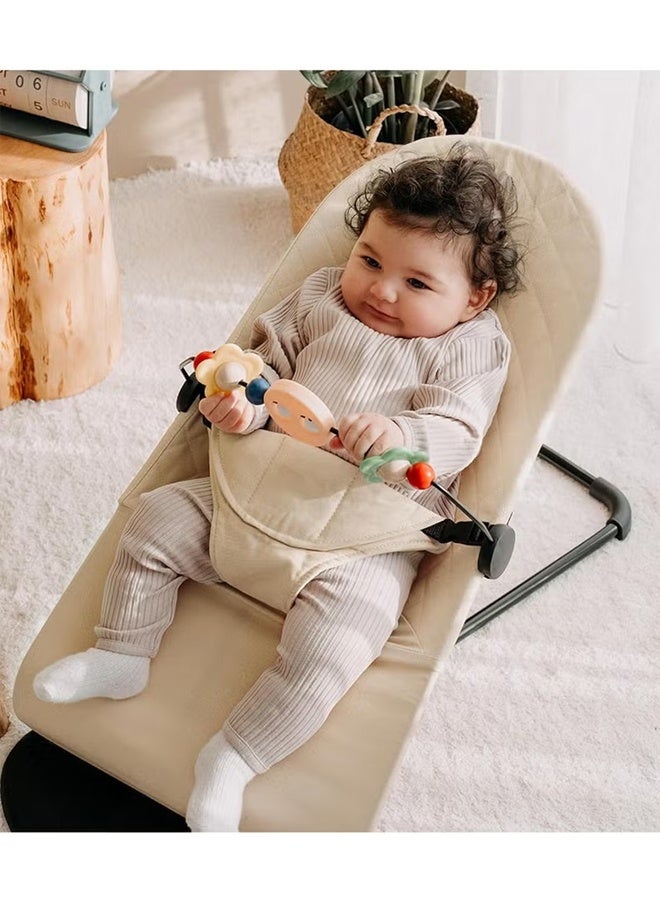 تاختيلا كرسي توازن محمول للأطفال حديثي الولادة، كرسي هزاز للأطفال، مقعد هزاز للأطفال، كرسي هزاز محمول مع اهتزازات مهدئة للأطفال من عمر 0 ​​إلى 6 أشهر - Image 4