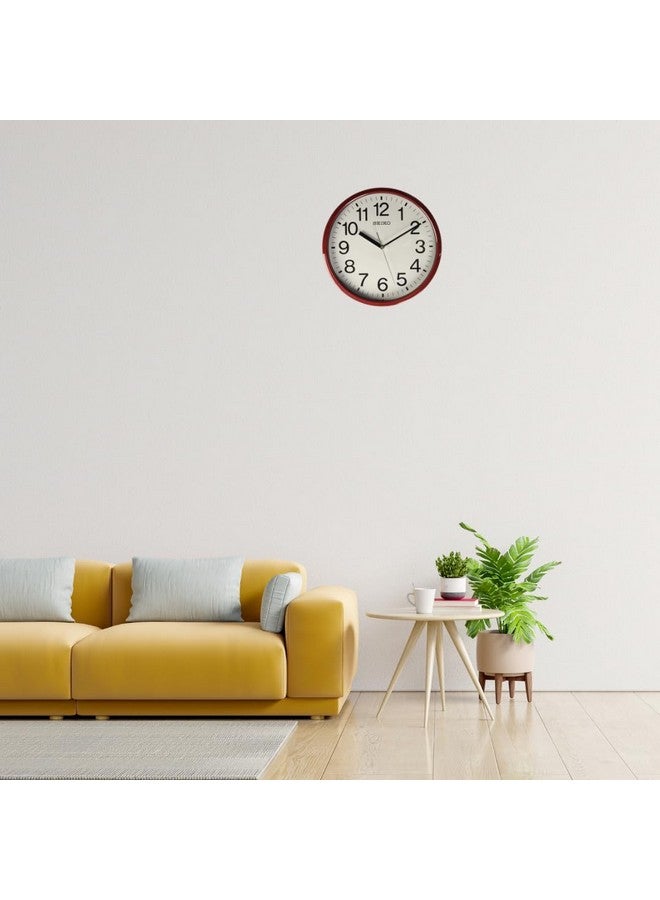 Seiko سايكو ساعة حائط بلاستيكية (حمراء) - Image 2