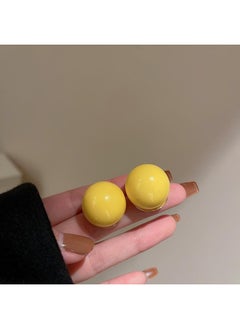 Yellow Small Fresh Fashion All-match Flower Butterfly Earrings Simple Geometric Ear Ring Student Temperament Earrings For Women