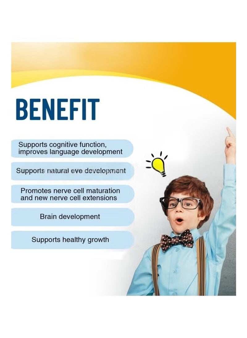 لايفسل أطفال نباتية مضغة DHA لصحة الدماغ نكهة الليمون 60 عدد - Image 5
