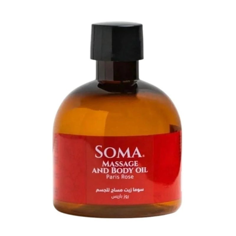 Soma Massage and Body Oil - Paris Rose Scented Relaxing Moisturizing Oil