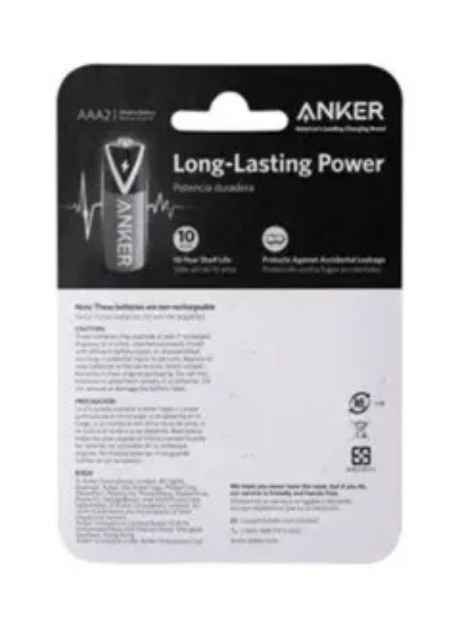 Anker Pack Of 2 AAA Alkaline Batteries Blue Black White - Image 2