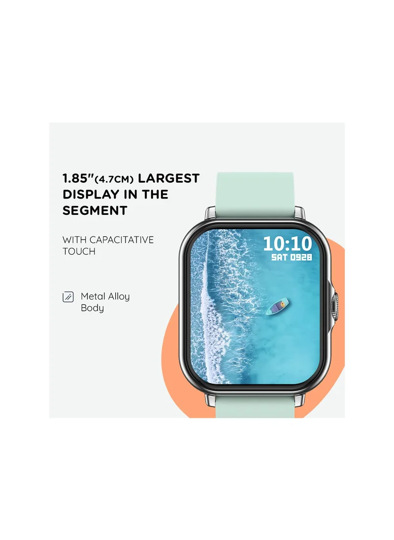 بيبل Spark Ace 1.85" Smartwatch for Men and Women, Large HD Display, Health Suite, 100+ Watch Faces, 7 Days Battery Life - Mint Green