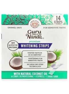 Coconut Oil Whitening Strips for Sensitive Teeth – Gentle Stain Removal, 14 Treatments