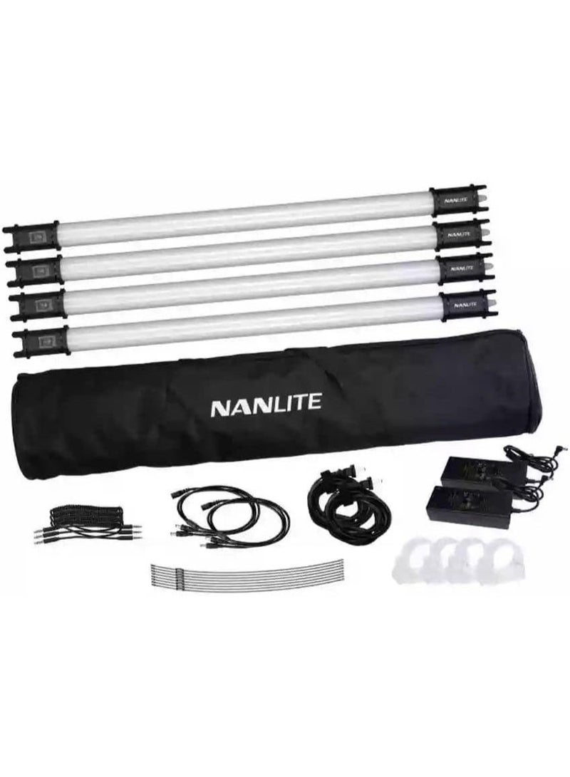 Nanlite PavoTube II 15C 4-Light Kit RGBWW LED Tube Lights – Professional Continuous Photography & Video Lighting Kit with USB-C Charging, Bluetooth Control, Full-Color Effects, Portable Tube Lights, CRI/TLCI High Accuracy for Studio & Content Creation - Image 1
