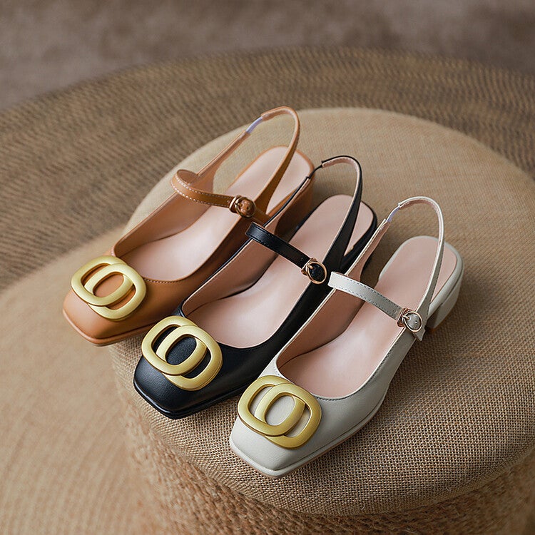 Dropshopping New Products 2022 31-43 Thick Heel Square Head Simple Women'S Fashion Sandals - Image 5