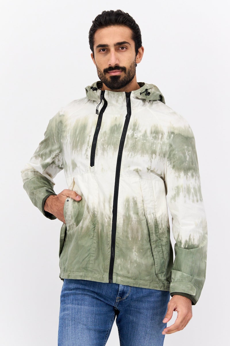 Selected Homme Men Hooded Tie Dye Long Sleeves Hoodie, Multicolor - Image 1