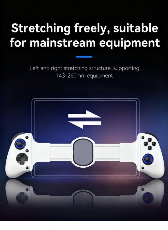 Wireless Game Controller for iOS/Android/ipad/PC/Switch, Bluetooth Stretching Handle with Hall Linear Trigger, D11 Gamepad, Dual Vibration Motors Macro Back on - Image 2