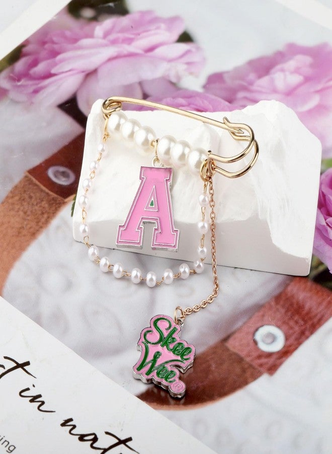 MYOSPARK Sorority Jewelry Pink and Green Sorority Brooch Pin Gift Greek Sorority Paraphernalia Gift (A-S Pin2) - Image 4