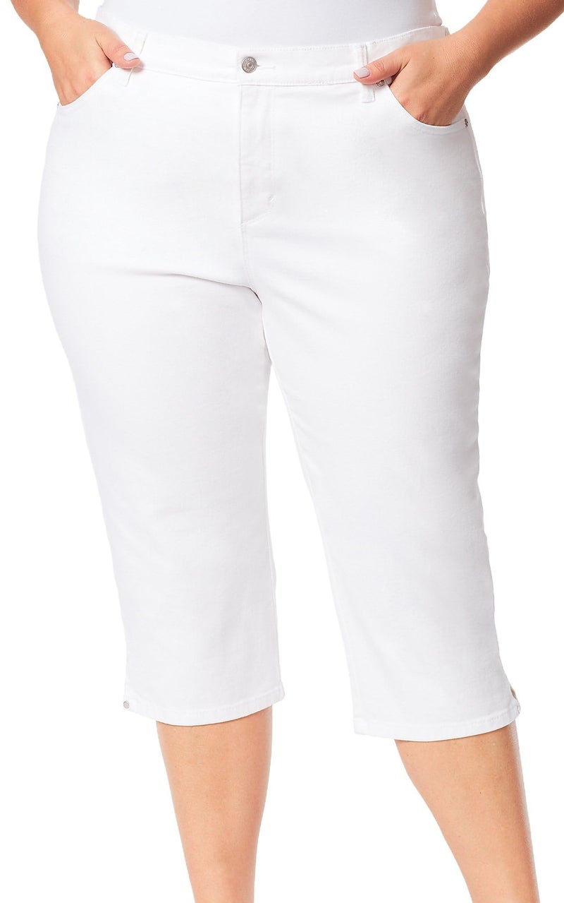 Gloria Vanderbilt Womens Amanda Capri Jeans Vintage White 16 US