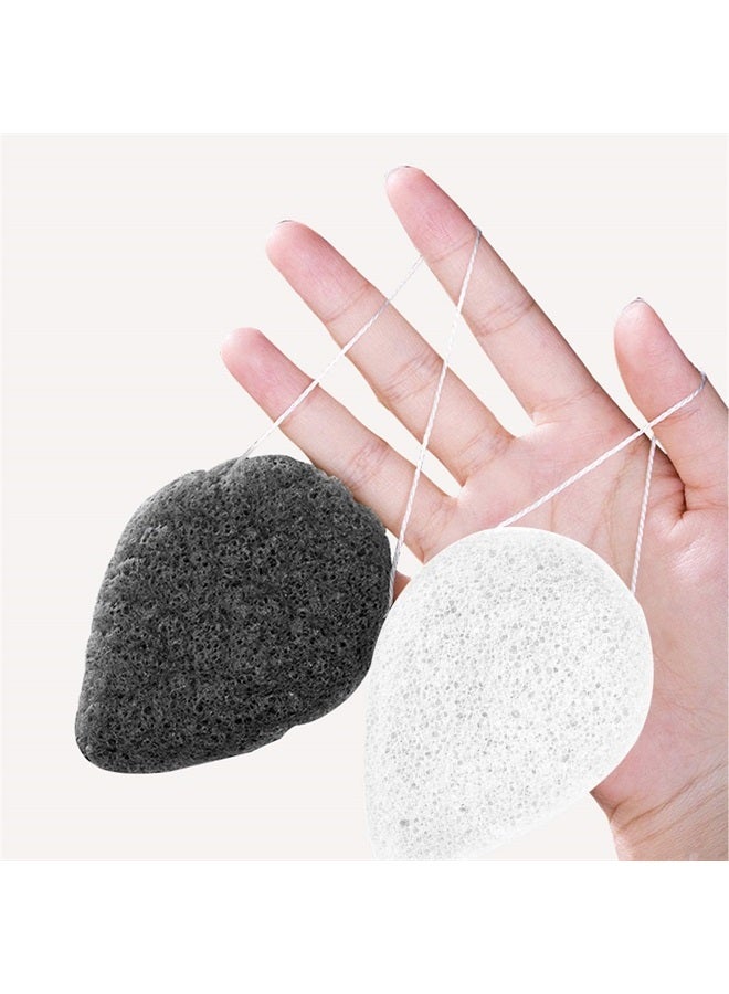 6 Pack Natural Konjac Facial Sponges, findTop 6 Colors Konjac Facial Sponges for Gentle Face Cleansing and Exfoliation