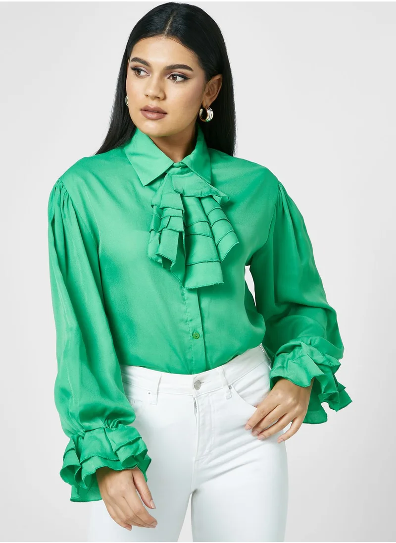 ELLA Ruffle Sleeve Shirt