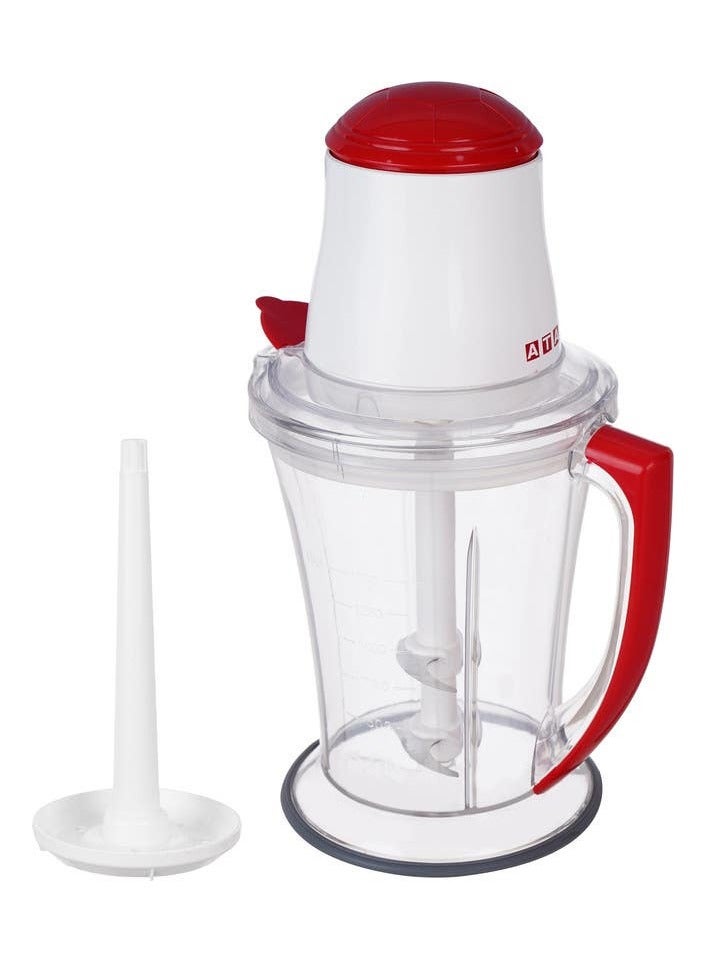 ATA Meat Grinder, 1.5 Liters, 600 Watt, 2 Blades - White Red - Image 1