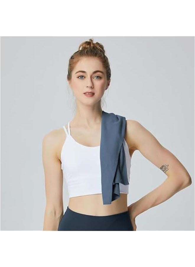 MIXDE - 2 Pack Quick Drying Towel, Gym Towel Swimming Towel for Men Women Microfiber Travel Towel Fast Dry for Beach Gym Backpacking Sports Yoga Swim Use, Navy Blue, 40 x 80CM and 76 x 152CM (Navy Blue) - Image 1