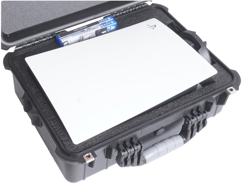 Case Club Case to fit (Gen 1) PS5 - Hard Shell Waterproof Travel Case fits PlayStation 5 Console (Disc or Digital), Controllers, Games, Stand, & Accessories - Image 1