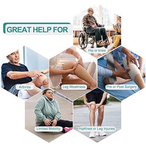 Homymusy 42 Inch Long Leg Lifter,Leg Strap with Large Foot Loop,Leg Lifter After Hip Replacement for Hip Kit for Seniors,Knee Replacement Recovery Aids - Image 2