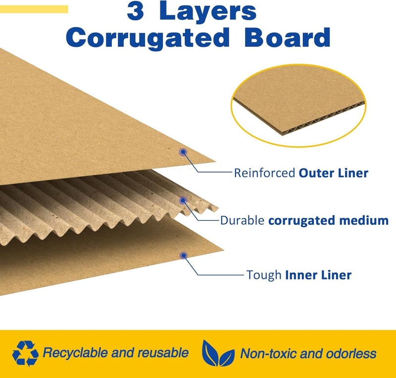 SECUREMENT ® 3 Ply Corrugated Box for packing for Secure Shipping, Moving, Courier & Goods Transportation - 4.5 x 4.5 x 1.5 inches (100 Boxes) - Image 4