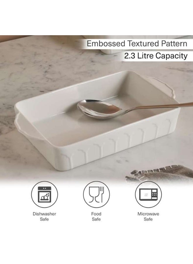 Pan Home طبق خبز إلميرا من البورسلين - أبيض - Image 5