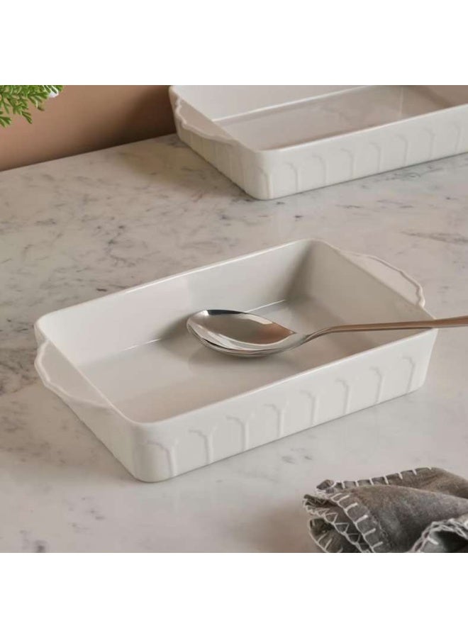 Pan Home طبق خبز إلميرا من البورسلين - أبيض - Image 1