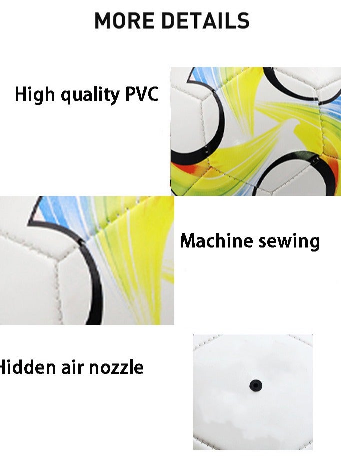 Generic Soccer Ball Size 4 PVC Outdoor and Indoor School Sports Activity Anti-Explosion Soccer Balls Adults Youths Teens Unisex Juniors Training Soccer Machine Stitched Football for Kids Adults - Image 4