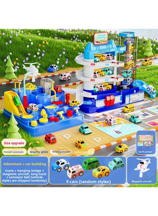 Puzzle Train Track Car Car Adventure Parking Lot Sliding Kidsren's Toys Girls And Boys 