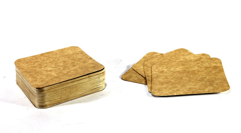 eSplanade Disposable Coaster - (Set of 100) - Use and Throw Reversible Coasters - Perfect for Bar, Hotel, Restaurant Purpose & Parties (Brown Square) - Image 4