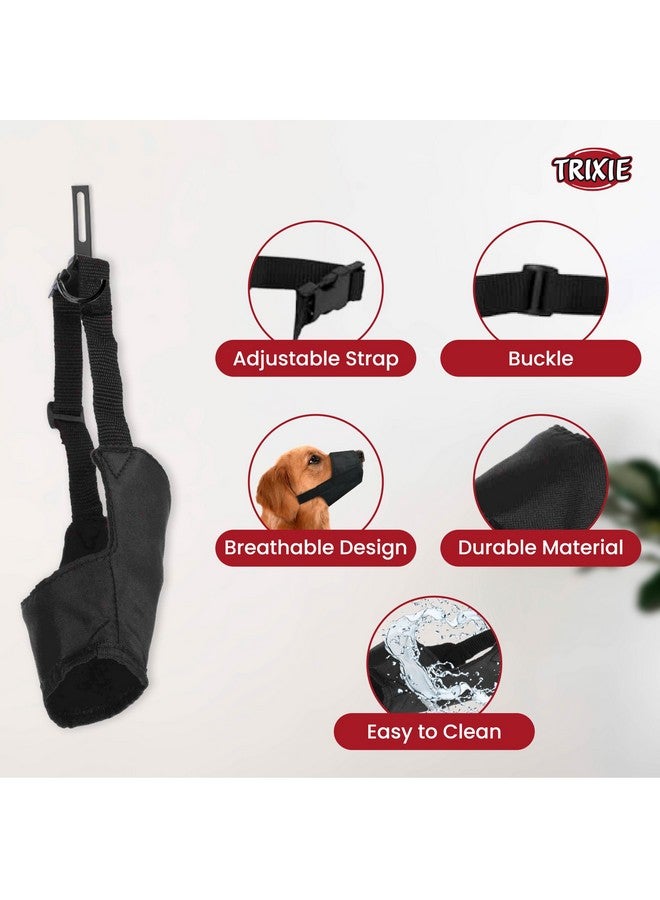 تريكسي كمامة نايلون للكلاب، مصنوعة من النايلون المتين، خفيفة الوزن وقابلة للتعديل بالكامل، تساعد على حماية كلبك والمناطق المحيطة، ويمكن استخدامها أثناء التمرين واللعب - مقاس صغير (عبوة من 3 قطع) - Image 4