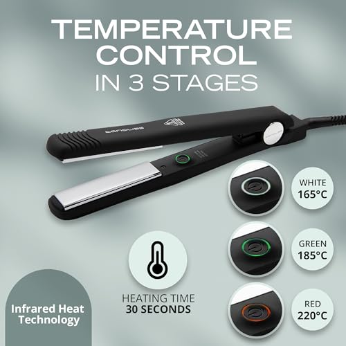 Corioliss C Style | Hair Straightener for Women | Titanium Plate for Fine Hair | Professional Iron with Temperature Control (Black Soft Touch) - Image 3