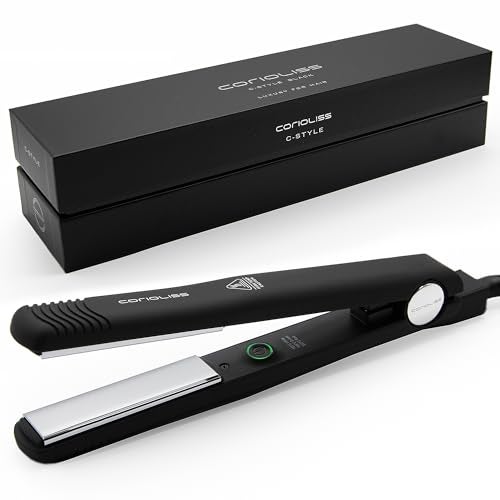 Corioliss C Style | Hair Straightener for Women | Titanium Plate for Fine Hair | Professional Iron with Temperature Control (Black Soft Touch) - Image 1