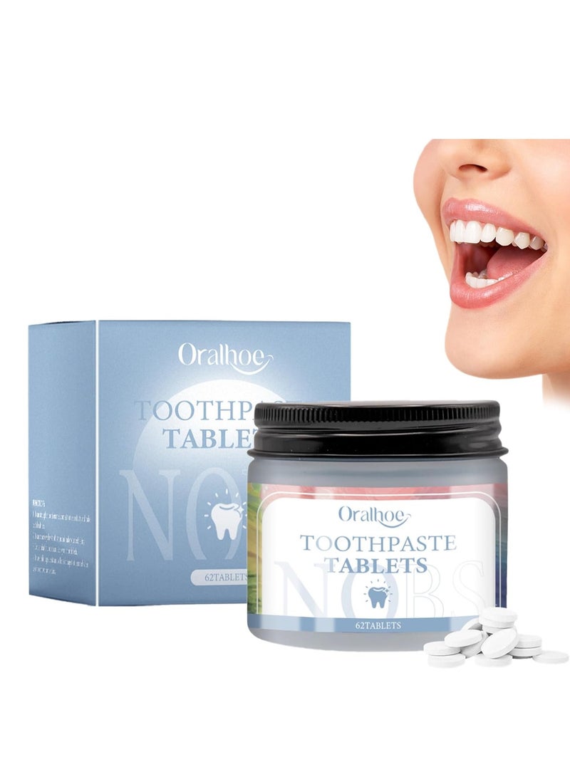 Hydroxyapatite Chewable Toothpaste Tabs - Eco-Friendly, Non-Toxic Formula, Ideal for Travel, Fresh Mint Flavor, Zero Waste Dental Care  - Image 1