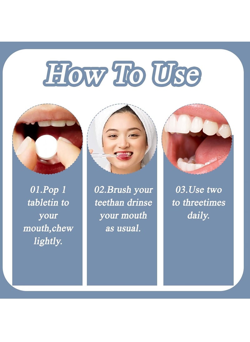 Hydroxyapatite Chewable Toothpaste Tabs - Eco-Friendly, Non-Toxic Formula, Ideal for Travel, Fresh Mint Flavor, Zero Waste Dental Care  - Image 3