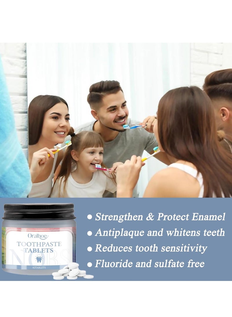 Hydroxyapatite Chewable Toothpaste Tabs - Eco-Friendly, Non-Toxic Formula, Ideal for Travel, Fresh Mint Flavor, Zero Waste Dental Care  - Image 5