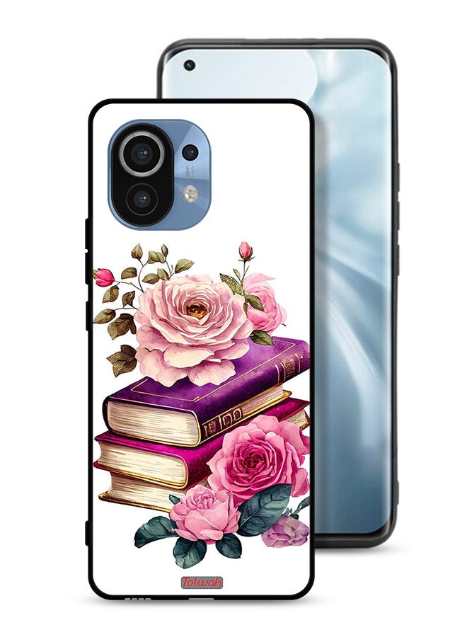 Tolwak Xiaomi Mi 11 Protective Case Cover Roses And Books - Image 1