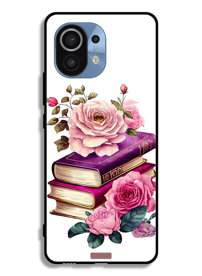 Tolwak Xiaomi Mi 11 Protective Case Cover Roses And Books - Image 2