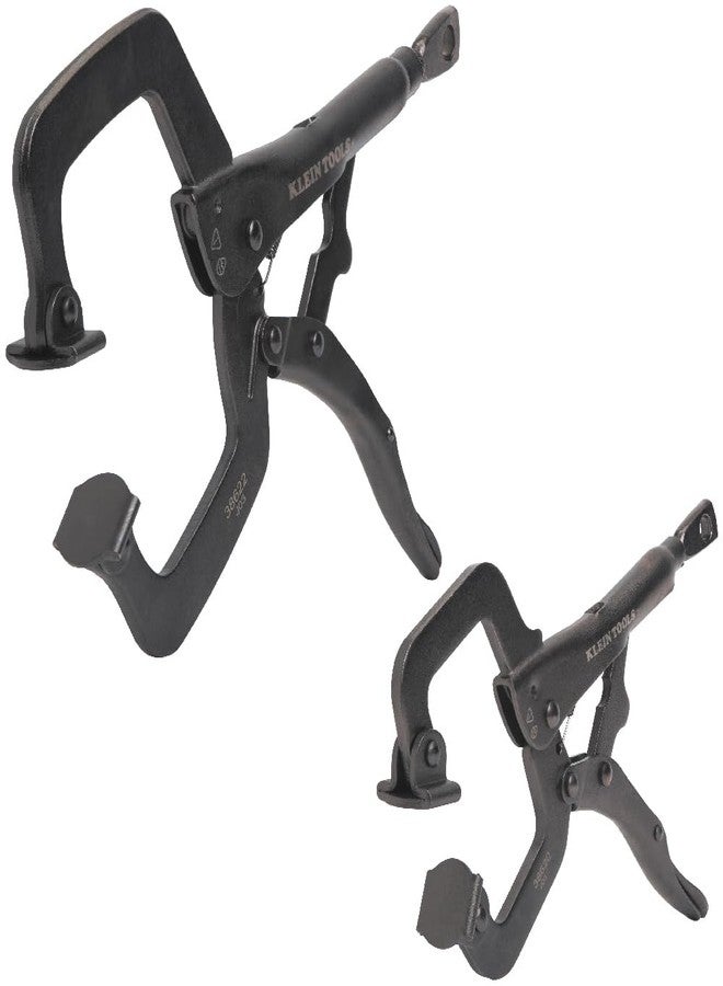 كلاين تولز طقم كماشة قفل بمشبك C من Klein Tools، مقاس 6 بوصات و11 بوصة، كماشة فك دوارة قابلة للتعديل، للاستخدام المنزلي والمتاجر وأعمال النجارة، قطعتان - Image 1