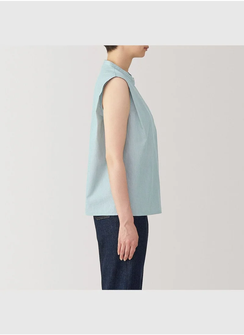 MUJI Cool Touch Broadcloth Sleeveless Blouse