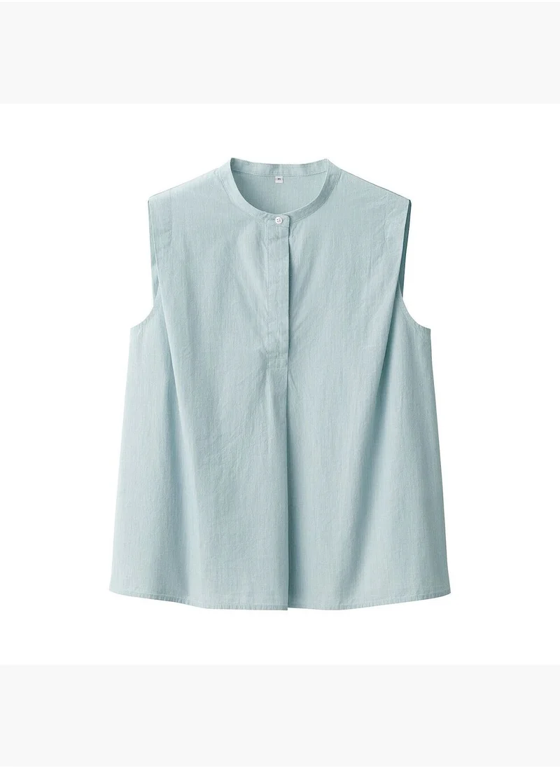 MUJI Cool Touch Broadcloth Sleeveless Blouse