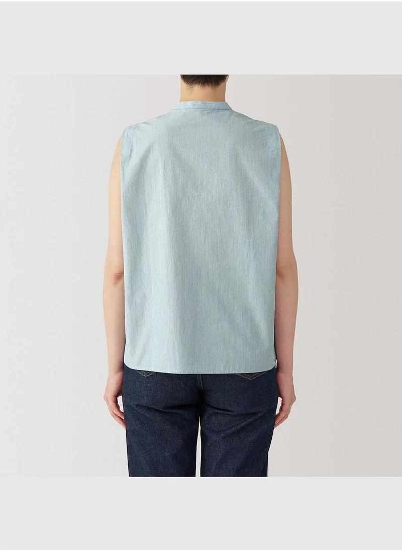 MUJI Cool Touch Broadcloth Sleeveless Blouse