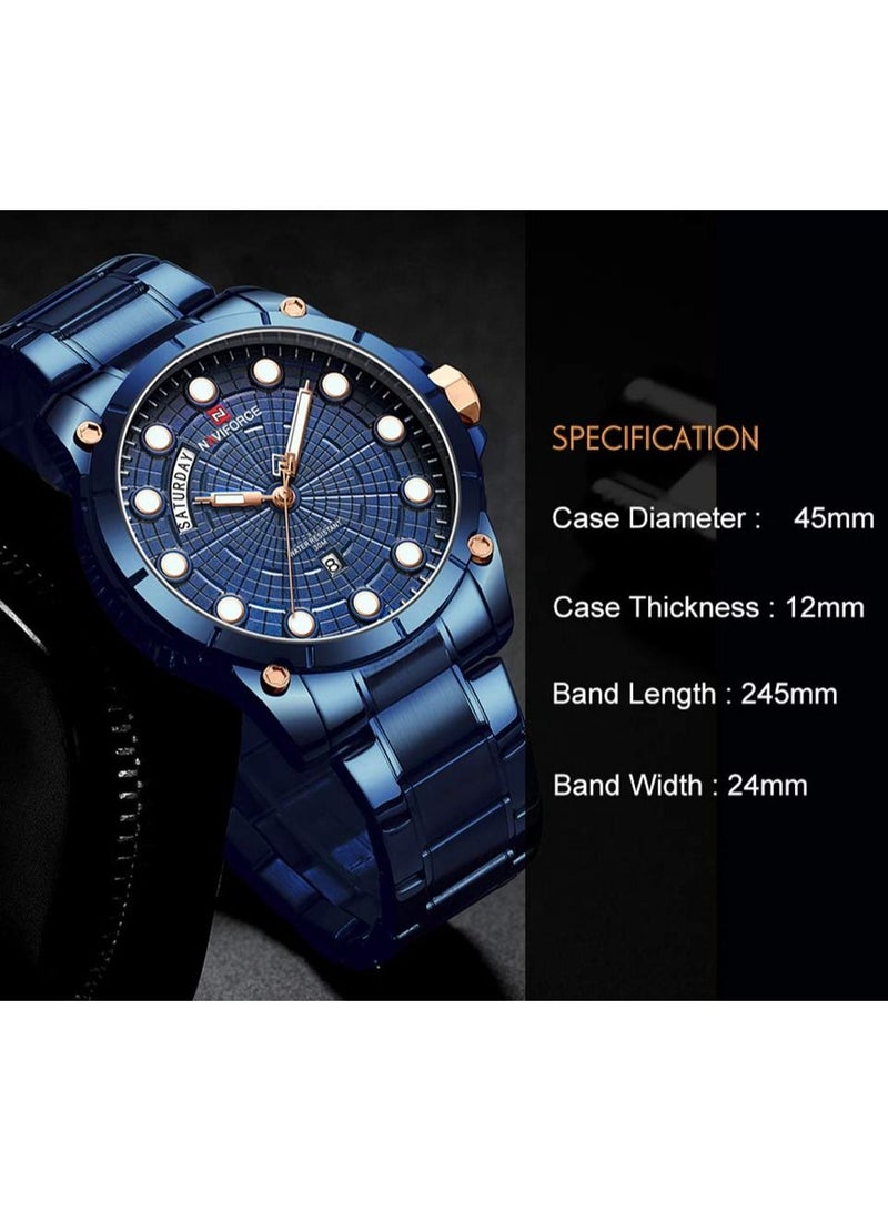 NAVIFORCE Men Quartz Watch Luminous Fashion Casual Outdoor Sports Male Waterproof Wristwatch - Image 4